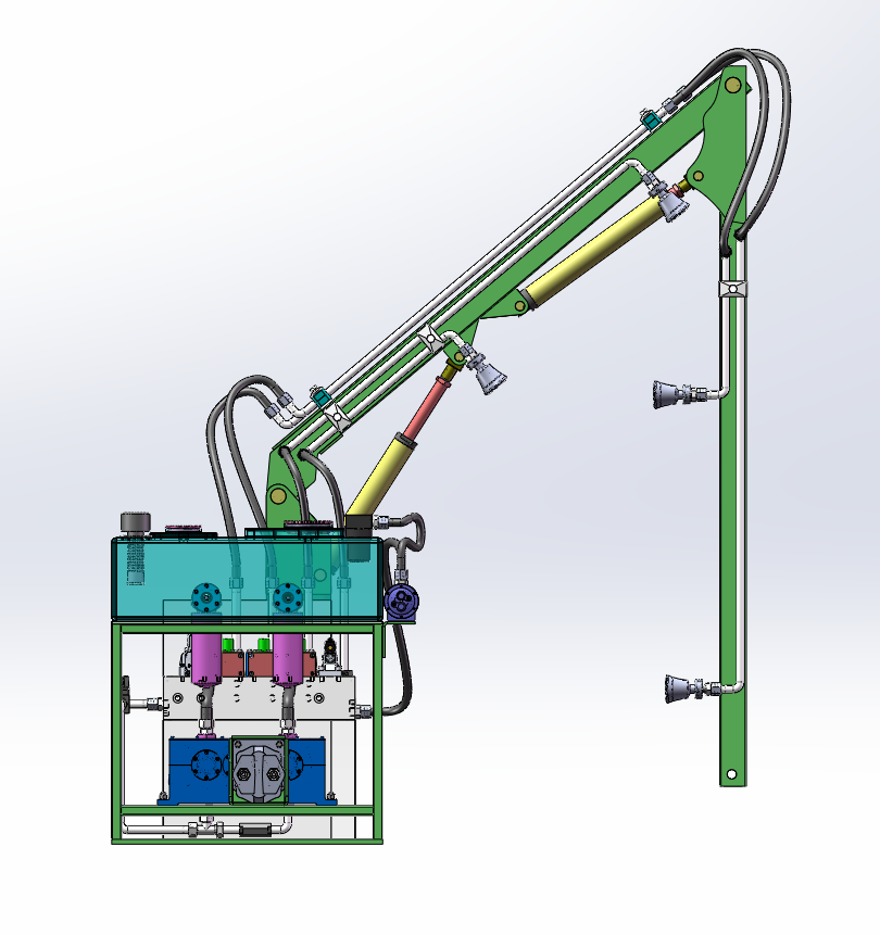 基于修前机臂架的喷药结构设计（SW+CAD+说明书）